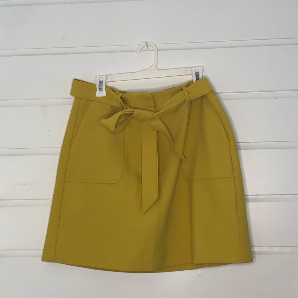 LOFT belted yellow skirt. BRAND NEW TAGS STILL ON